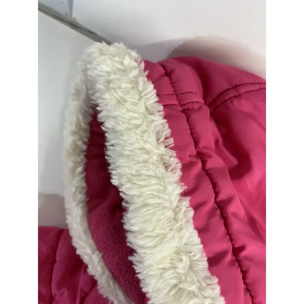 Weatherproof Baby Snow Pants Bibs and Jacket Pink 24 months Ruffled Puffer Coat